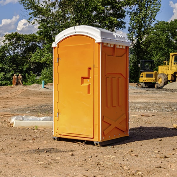 how often are the portable restrooms cleaned and serviced during a rental period in Yankee Lake